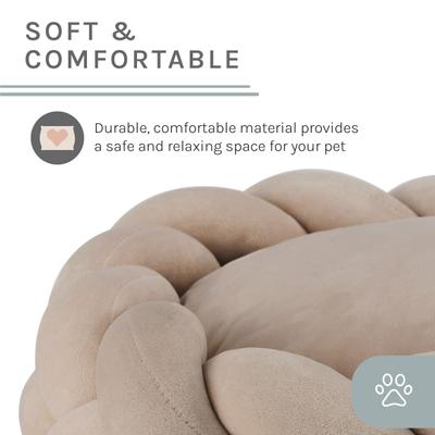 Show full view: Sam's Pets Ivy Bolster Dog & Cat Bed, Beige, Small slide 7 of 9