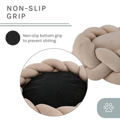 Show full view: Sam's Pets Ivy Bolster Dog & Cat Bed, Beige, Small slide 8 of 9