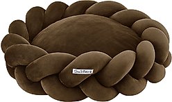 Sam's Pets Ivy Bolster Dog & Cat Bed, Brown, Small