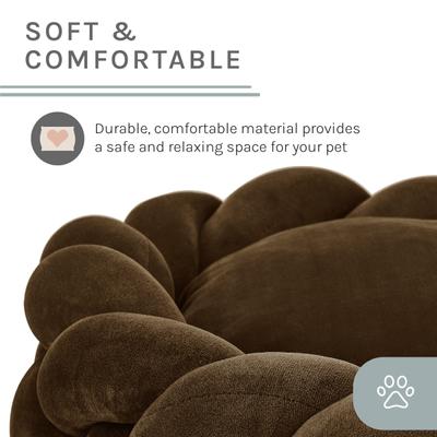 Show full view: Sam's Pets Ivy Bolster Dog & Cat Bed, Brown, Small slide 7 of 9