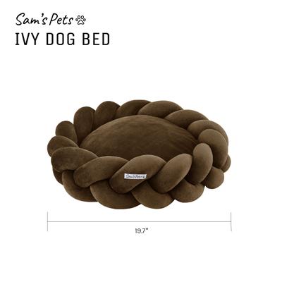 Show full view: Sam's Pets Ivy Bolster Dog & Cat Bed, Brown, Small slide 9 of 9