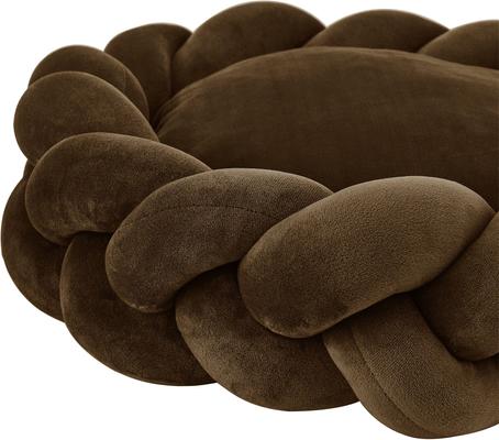 Show full view: Sam's Pets Ivy Bolster Dog & Cat Bed, Brown, Small slide 2 of 9