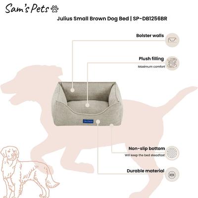 Show full view: Sam's Pets Julius Dog Bed, Brown, Small slide 7 of 10