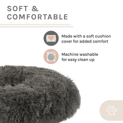 Show full view: Sam's Pets Kuai Bent Wood Faux Fur Dog Bed, Light Brown, Small slide 5 of 9