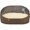 Show in main carousel: Sam's Pets Luna Bolster Dog & Cat Bed, 23-in, Brown Oak slide 1 of 10