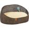 Show in main carousel: Sam's Pets Luna Bolster Dog & Cat Bed, 23-in, Brown Oak slide 2 of 10