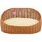 Show in main carousel: Sam's Pets Luna Bolster Dog & Cat Bed, 23-in, Natural Oak slide 1 of 7