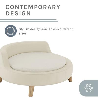 Show full view: Sam's Pets Milo Elevated Dog & Cat Bed, Ivory, Large slide 8 of 10