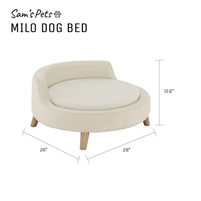 Show full view: Sam's Pets Milo Elevated Dog & Cat Bed, Ivory, Large slide 10 of 10
