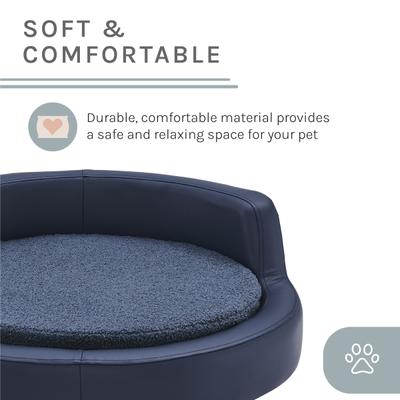 Show full view: Sam's Pets Milo Elevated Dog & Cat Bed, Navy, Large slide 9 of 10