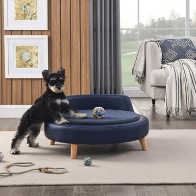 Show full view: Sam's Pets Milo Elevated Dog & Cat Bed, Navy, Large slide 6 of 10