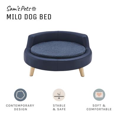 Show full view: Sam's Pets Milo Elevated Dog & Cat Bed, Navy, Large slide 7 of 10
