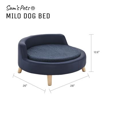 Show full view: Sam's Pets Milo Elevated Dog & Cat Bed, Navy, Large slide 10 of 10