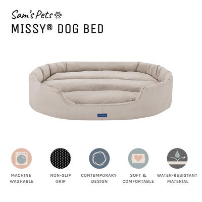 Show full view: Sam's Pets Missy Round Dog Bed, Beige, Large slide 3 of 10
