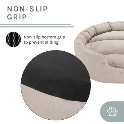 Show full view: Sam's Pets Missy Round Dog Bed, Beige, Large slide 6 of 10