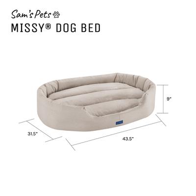 Show full view: Sam's Pets Missy Round Dog Bed, Beige, Large slide 9 of 10