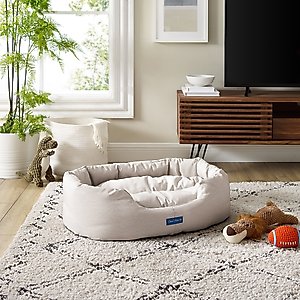Sam's Pets Missy Round Dog Bed, Beige, Small