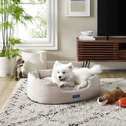 Sam's Pets Missy Round Dog Bed, Beige, Small slide 2 of 9