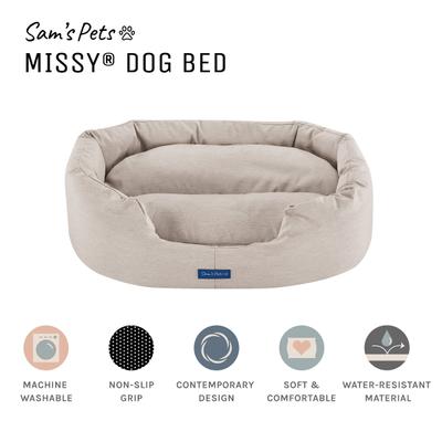 Show full view: Sam's Pets Missy Round Dog Bed, Beige, Small slide 3 of 10