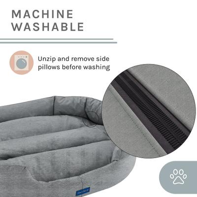 Show full view: Sam's Pets Missy Round Dog Bed, Gray, Medium slide 4 of 11