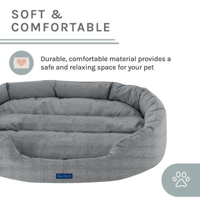 Show full view: Sam's Pets Missy Round Dog Bed, Gray, Medium slide 6 of 11