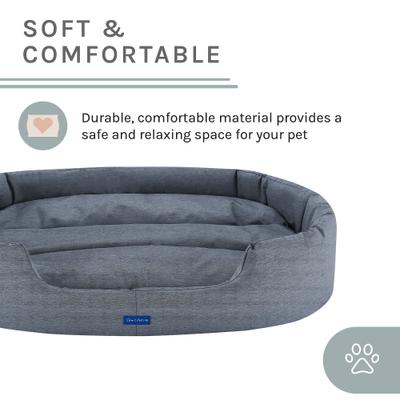 Show full view: Sam's Pets Missy Round Dog Bed, Navy Blue, Large slide 6 of 11