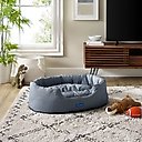 Sam's Pets Missy Round Dog Bed, Navy Blue, Small
