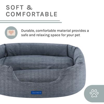Show full view: Sam's Pets Missy Round Dog Bed, Navy Blue, Small slide 6 of 11