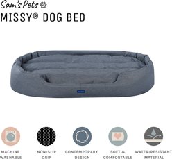 Sam's Pets Missy Round Dog Bed, Navy Blue, X-Large slide 2 of 9