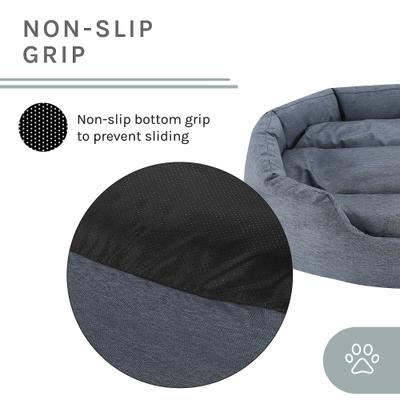 Show full view: Sam's Pets Missy Round Dog Bed, Navy Blue, X-Large slide 4 of 10