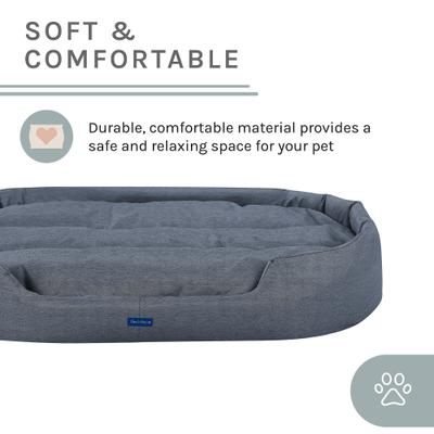 Show full view: Sam's Pets Missy Round Dog Bed, Navy Blue, X-Large slide 5 of 10