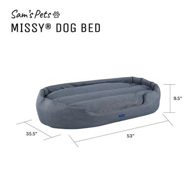 Show full view: Sam's Pets Missy Round Dog Bed, Navy Blue, X-Large slide 9 of 10