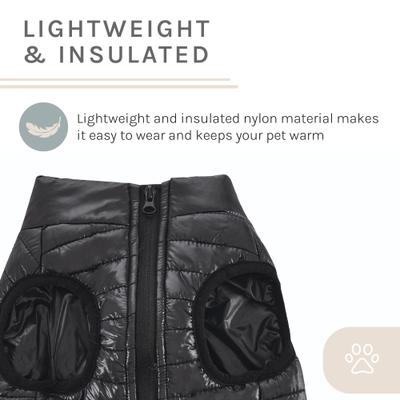 Show full view: Sam's Pets Monty Dog Puffer Jacket, Black, Large slide 5 of 7