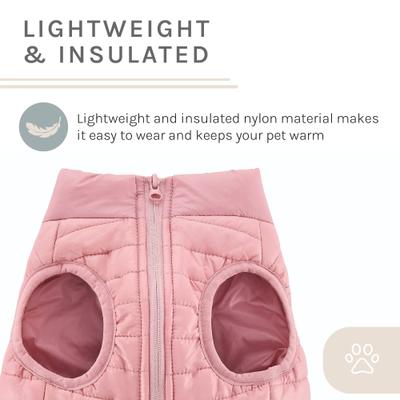 Show full view: Sam's Pets Monty Dog Puffer Jacket, Pink, Large slide 7 of 10