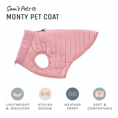 Show full view: Sam's Pets Monty Dog Puffer Jacket, Pink, Large slide 6 of 10