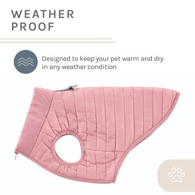 Show full view: Sam's Pets Monty Dog Puffer Jacket, Pink, Large slide 8 of 10