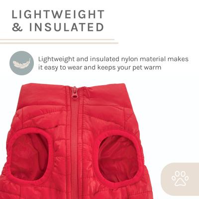 Show full view: Sam's Pets Monty Dog Puffer Jacket, Red, Large slide 6 of 9