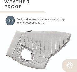 Sam's Pets Monty Dog Puffer Jacket, Silver, Medium slide 2 of 8