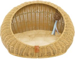 Sam's Pets Nala Bolster Dog & Cat Bed, 20-in, Beige