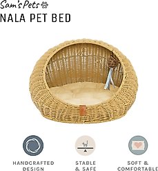 Sam's Pets Nala Bolster Dog & Cat Bed, 20-in, Beige slide 2 of 9