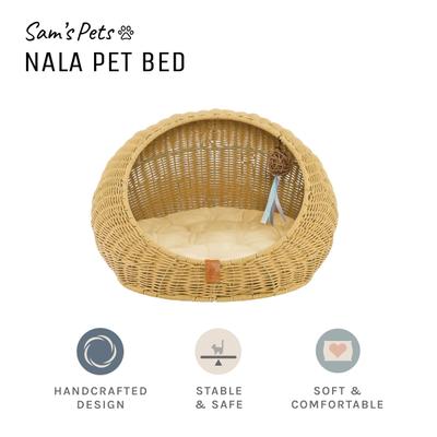 Show full view: Sam's Pets Nala Bolster Dog & Cat Bed, 20-in, Beige slide 7 of 11