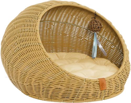 Show full view: Sam's Pets Nala Bolster Dog & Cat Bed, 20-in, Beige slide 2 of 11