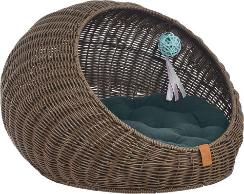 Show full view: Sam's Pets Nala Bolster Dog & Cat Bed, 20-in, Brown Oak slide 7 of 11