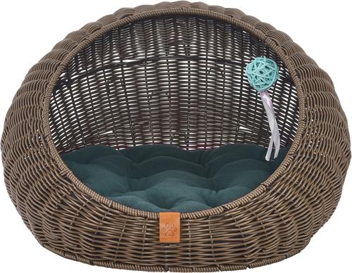 Show full view: Sam's Pets Nala Bolster Dog & Cat Bed, 20-in, Brown Oak slide 6 of 11