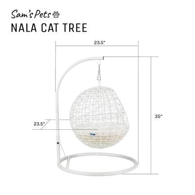 Show full view: Sam's Pets Nala Hanging Egg Cat Condo, White slide 9 of 10