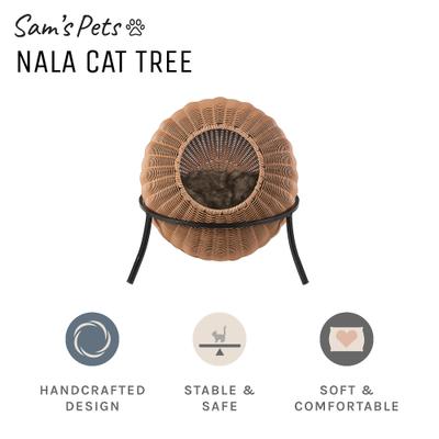 Show full view: Sam's Pets Nala Wicker Cat Condo, Brown slide 4 of 9