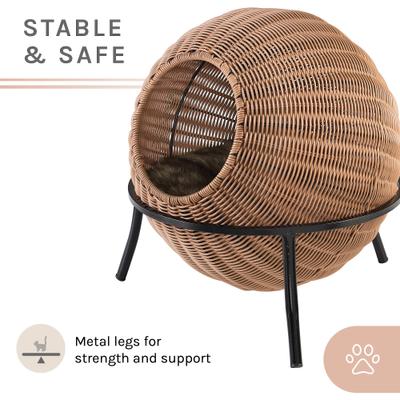 Show full view: Sam's Pets Nala Wicker Cat Condo, Brown slide 6 of 9