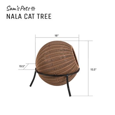 Show full view: Sam's Pets Nala Wicker Cat Condo, Brown slide 9 of 9