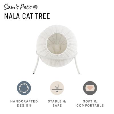Show full view: Sam's Pets Nala Wicker Cat Condo, White slide 4 of 9