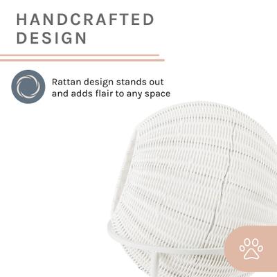 Show full view: Sam's Pets Nala Wicker Cat Condo, White slide 5 of 9